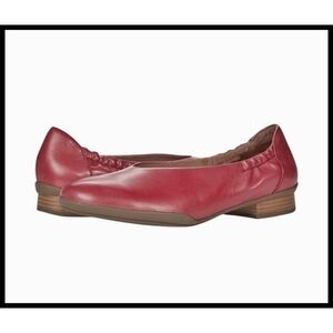 Dansko Kira Leather Ballet Flat Slip On Shoes Cabernet 41
